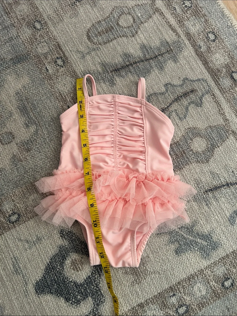Old Navy Baby Girl Pink Tutu Bathing Suit Ballet Swimsuit Sz0-3m